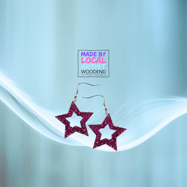 Pink Glitter Stars - Unicorn Fart Productions